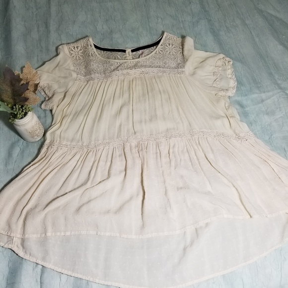 Xhilaration Tops - Xhilaration cream blouse.